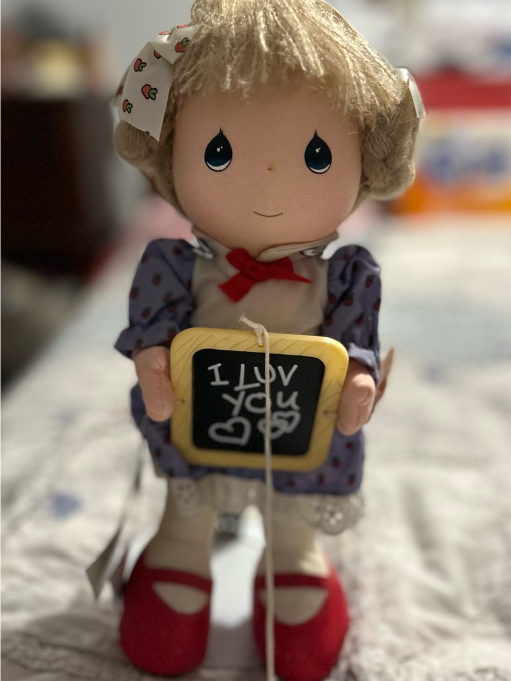 Precious Moments doll. I luv you. Doll only